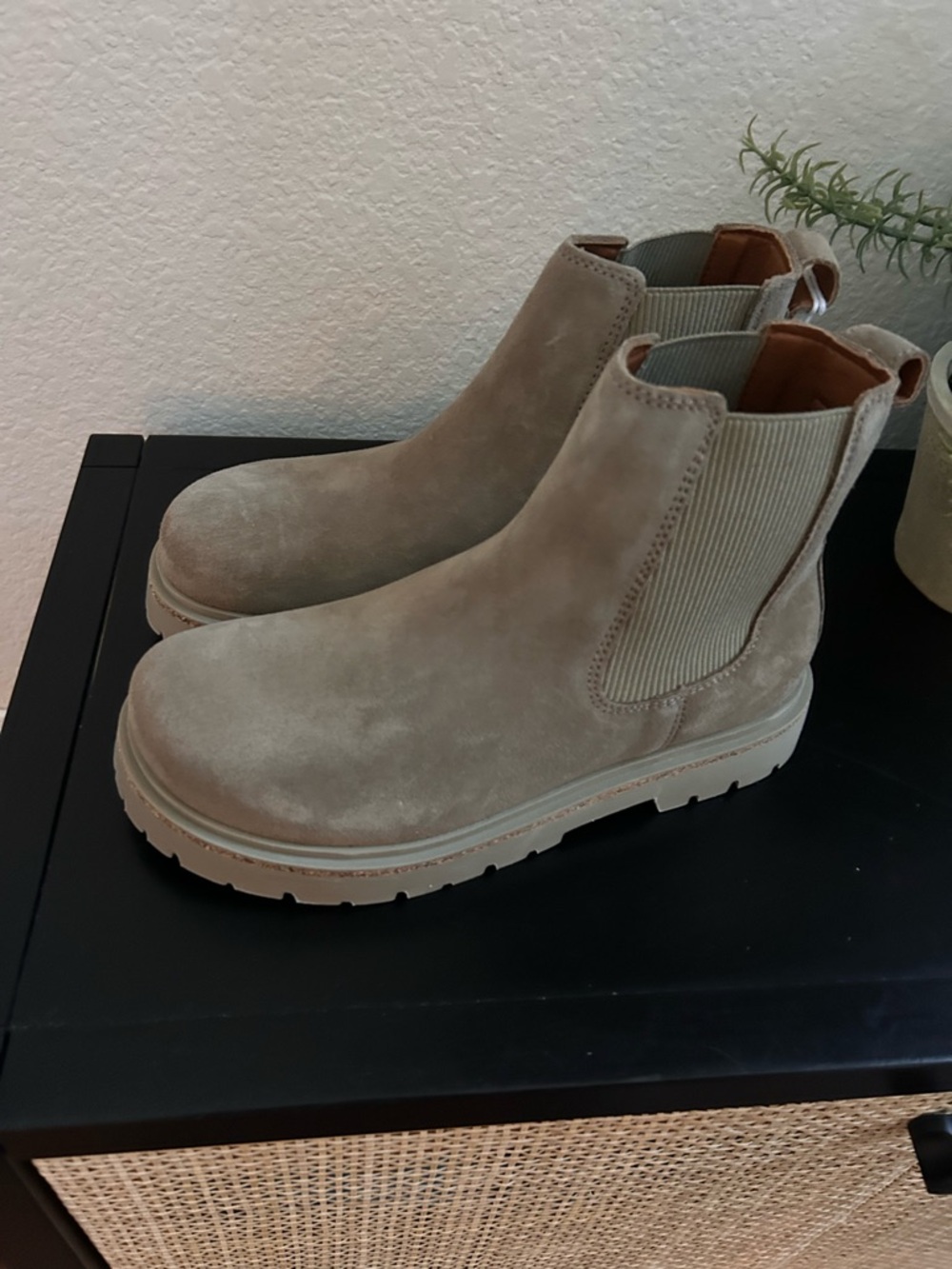New Birkenstock Highwood Leather Chelsea Boots Taupe - Picture 5 of 7